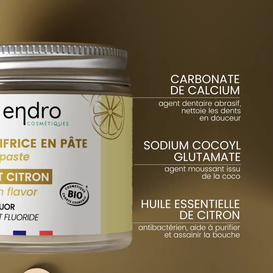 Dentifrice Citron en pâte - Endro Cosmetiques