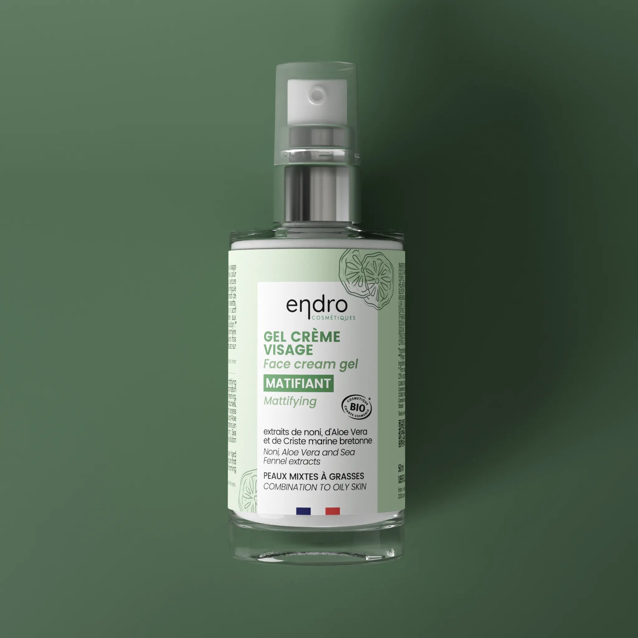 Gel - crème visage matifiant - Endro Cosmetiques