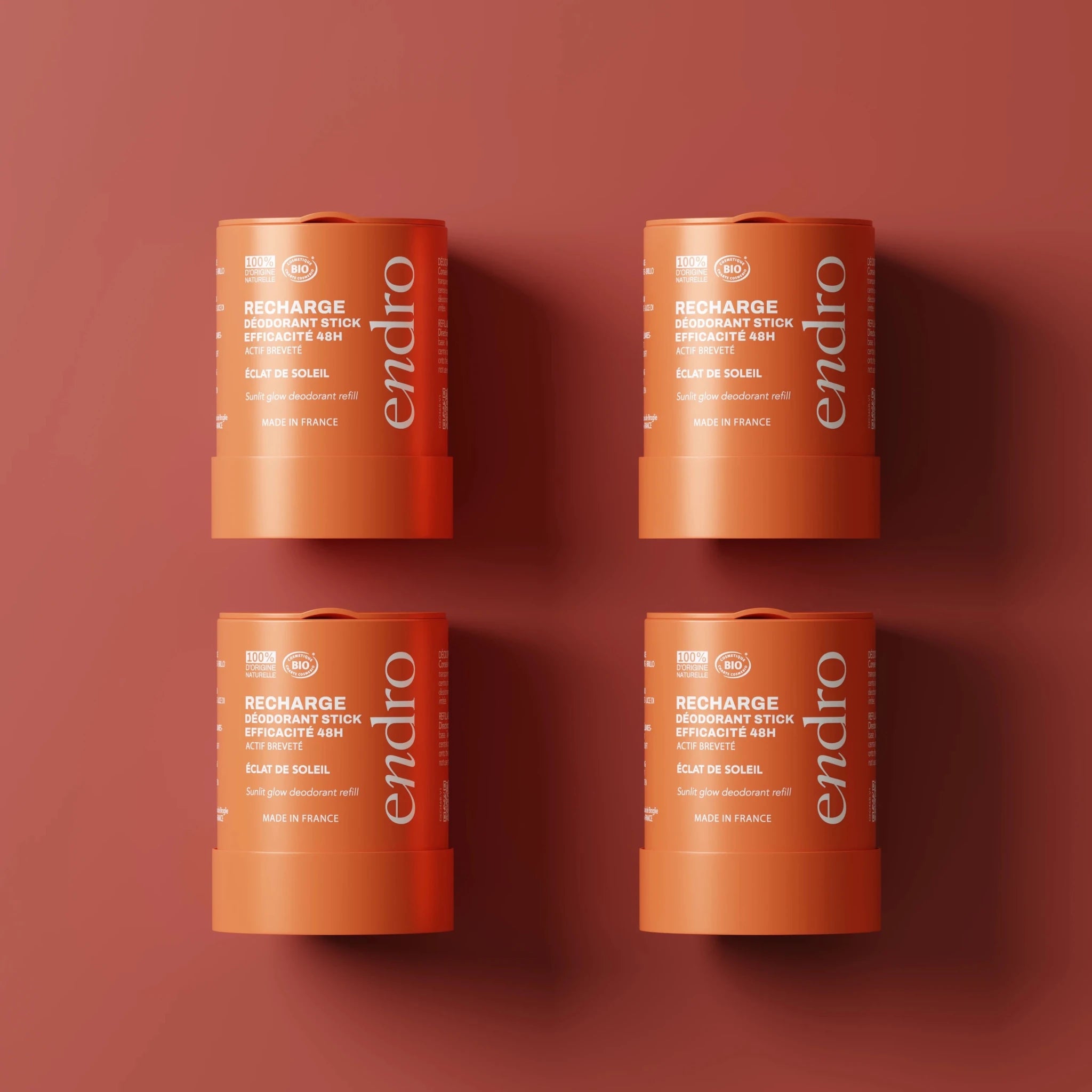 Pack 1 an de recharge de déodorant stick - Éclat de Soleil - Endro Cosmetiques