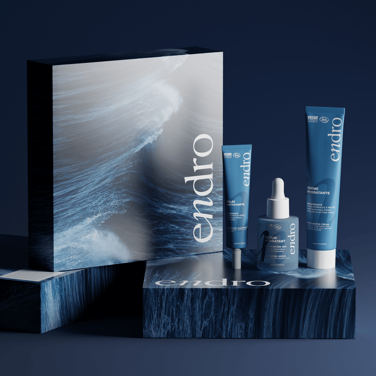 Coffret Vagues d'Hydratation - Routine Visage & Peinture Numérotée - Endro Cosmetiques