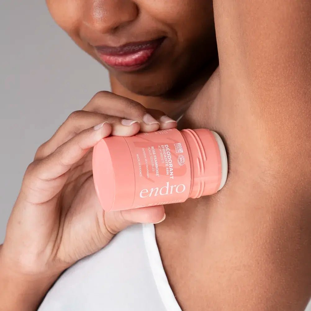 Duo déodorant stick & recharge 48H - Parfum rose - framboise - Endro Cosmetiques