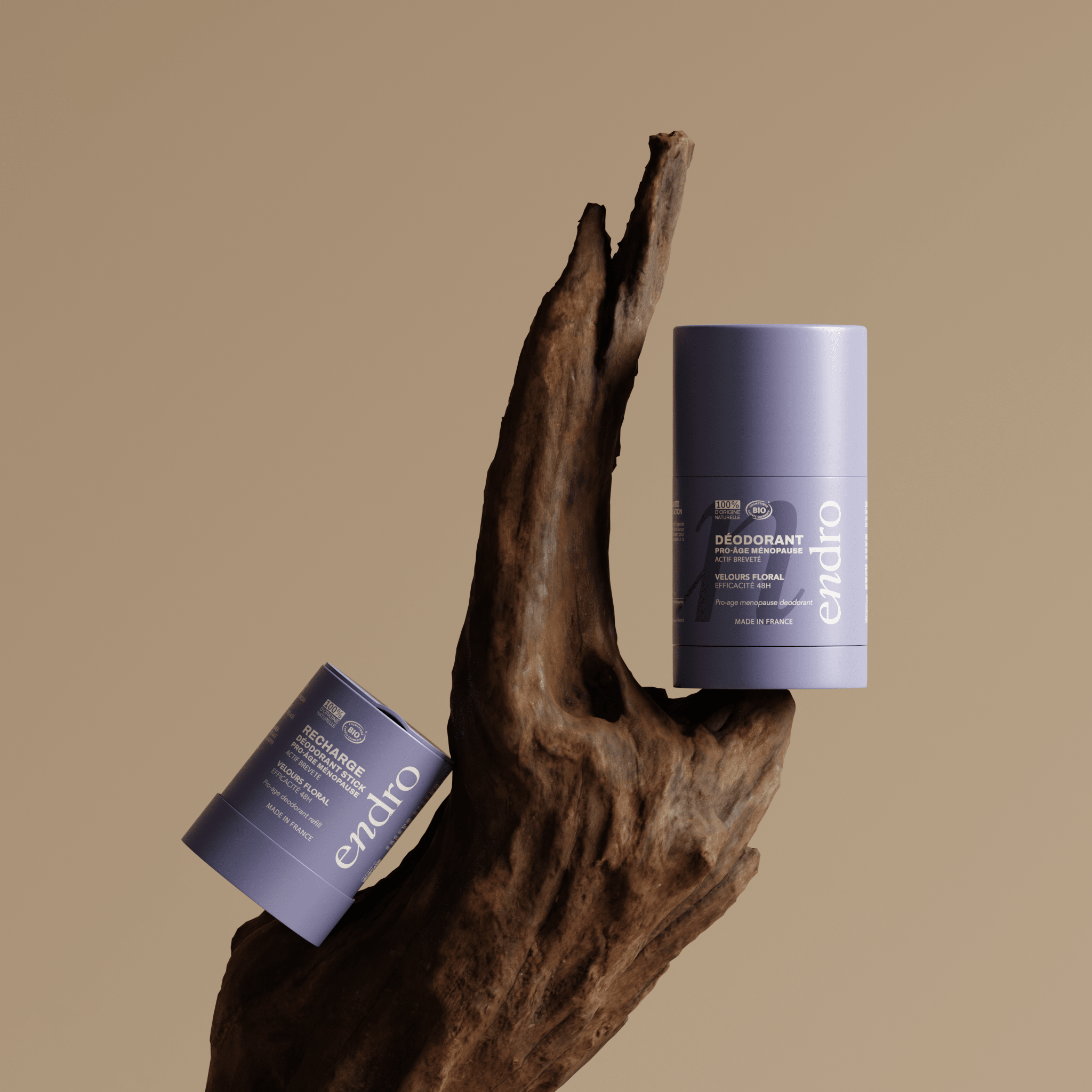 Duo déodorant stick & recharge 48H - Pro - âge ménopause - Endro Cosmetiques