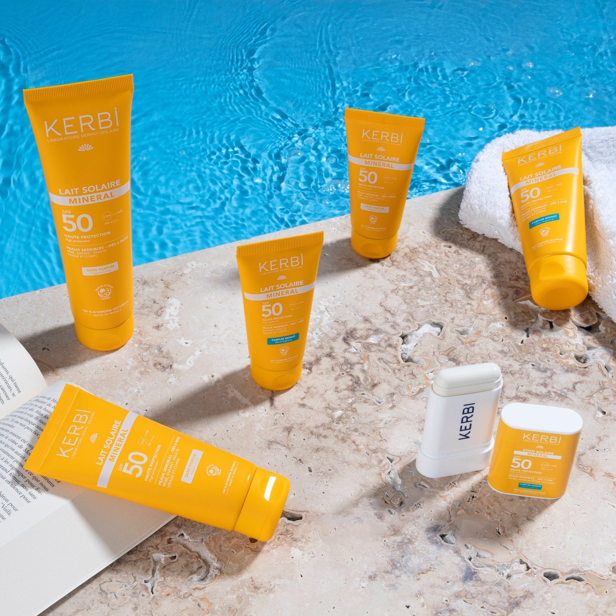 KERBI - Lait Solaire Mineral SPF50 - Sans Parfum - Endro Cosmetiques