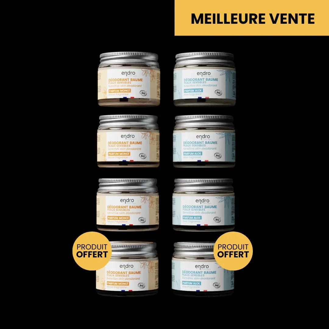 Pack 2 ans de déodorants Peaux Sensibles - Endro Cosmetiques